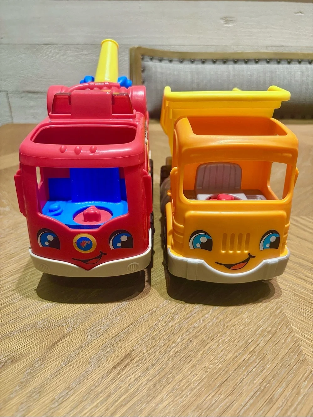 Fisher Price Little People Dump Truck & Fire Engine Vehicles — Sound Works!